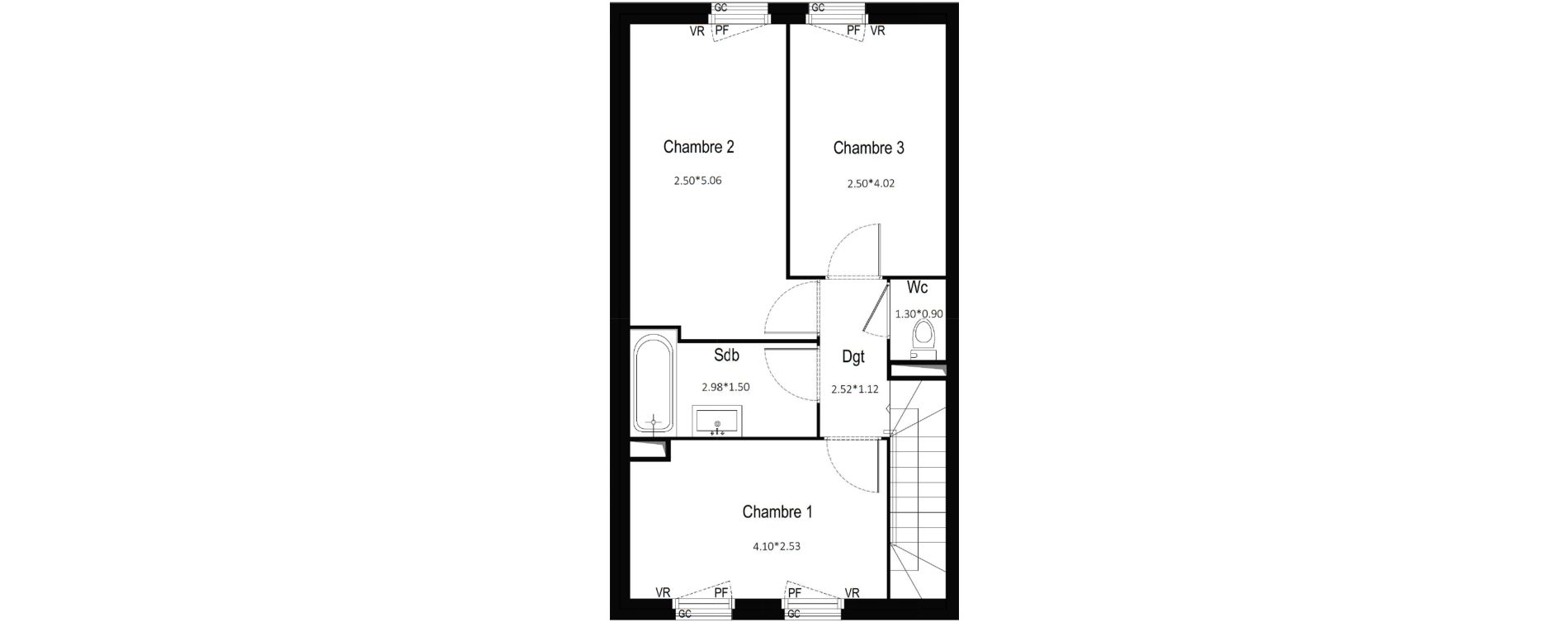 Maison T4 de 84,40 m2 &agrave; Gujan-Mestras Centre