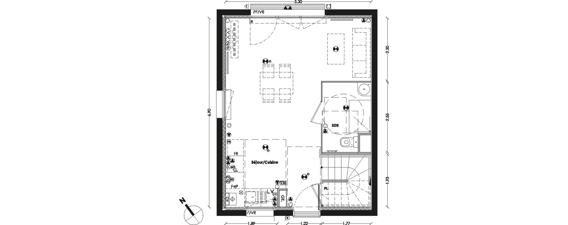 Maison T3 de 64,95 m2 &agrave; Izon Centre