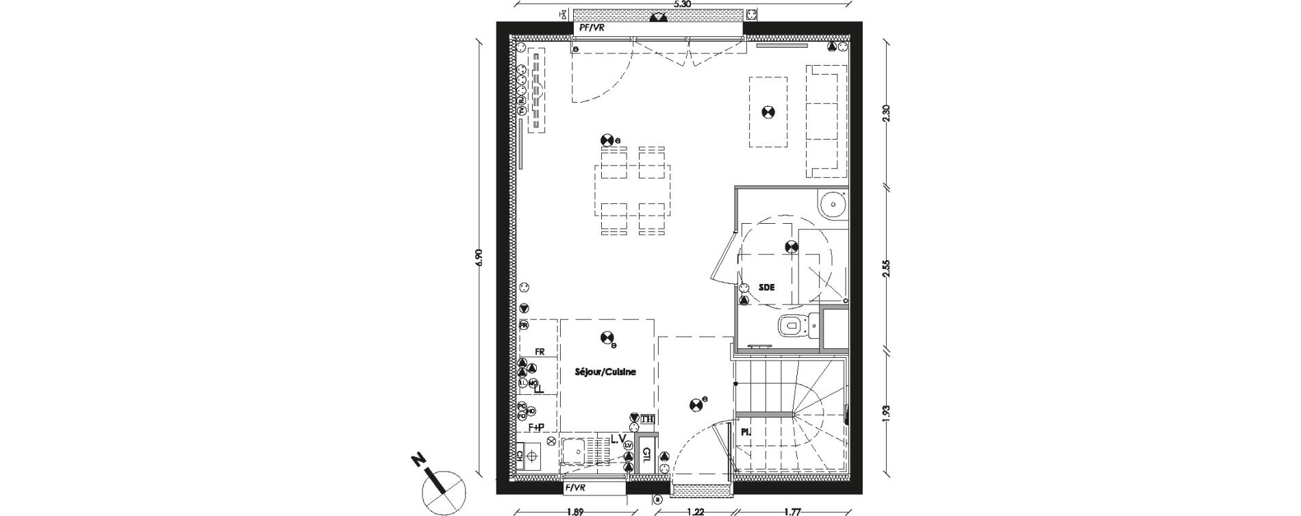 Maison T3 de 64,96 m2 &agrave; Izon Centre