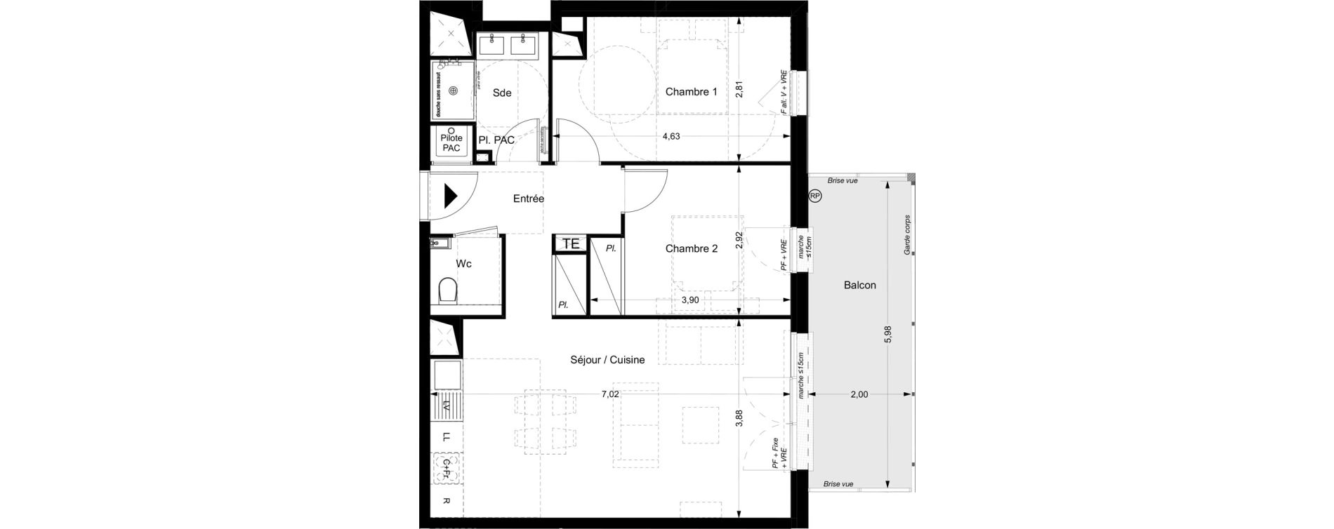 Appartement T3 de 65,60 m2 &agrave; La Teste-De-Buch Centre ville