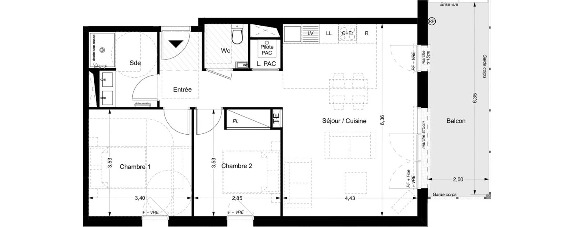 Appartement T3 de 66,10 m2 &agrave; La Teste-De-Buch Centre ville