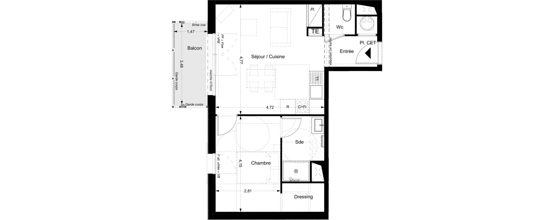 Appartement T2 de 47,00 m2 &agrave; La Teste-De-Buch Centre ville