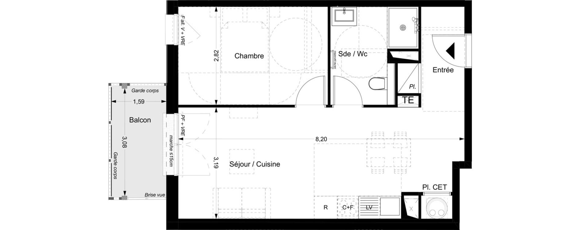 Appartement T2 de 48,30 m2 &agrave; La Teste-De-Buch Centre ville