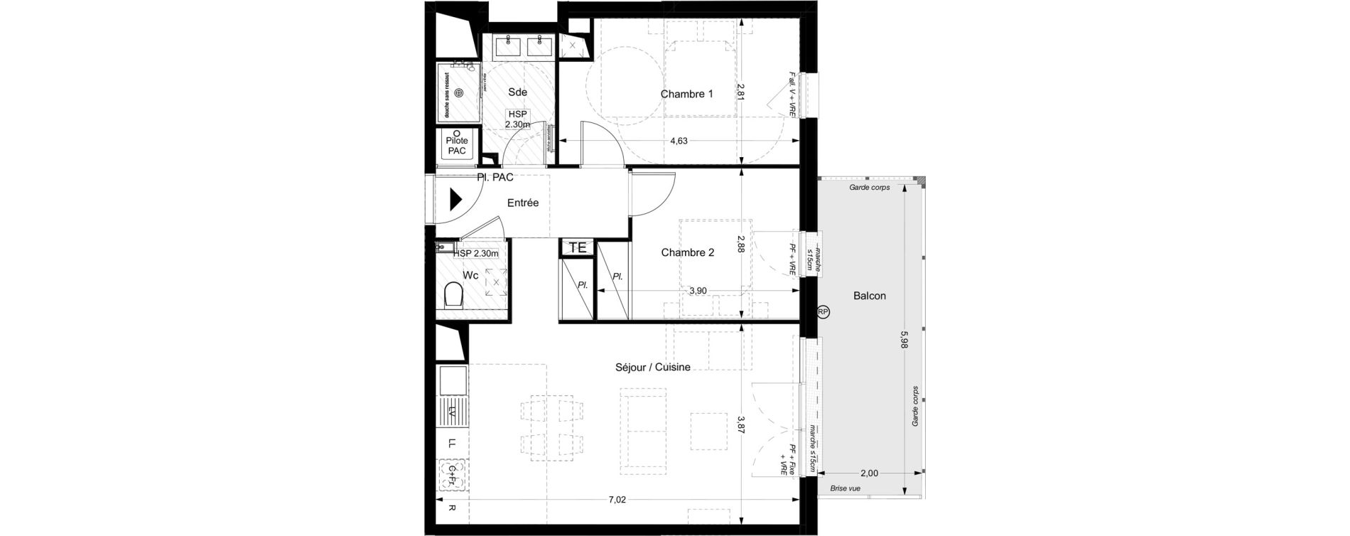 Appartement T3 de 65,40 m2 &agrave; La Teste-De-Buch Centre ville