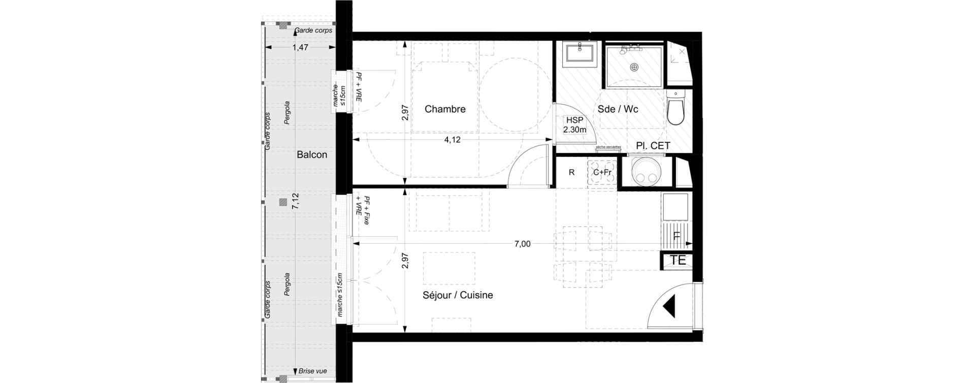 Appartement T2 de 40,60 m2 &agrave; La Teste-De-Buch Centre ville