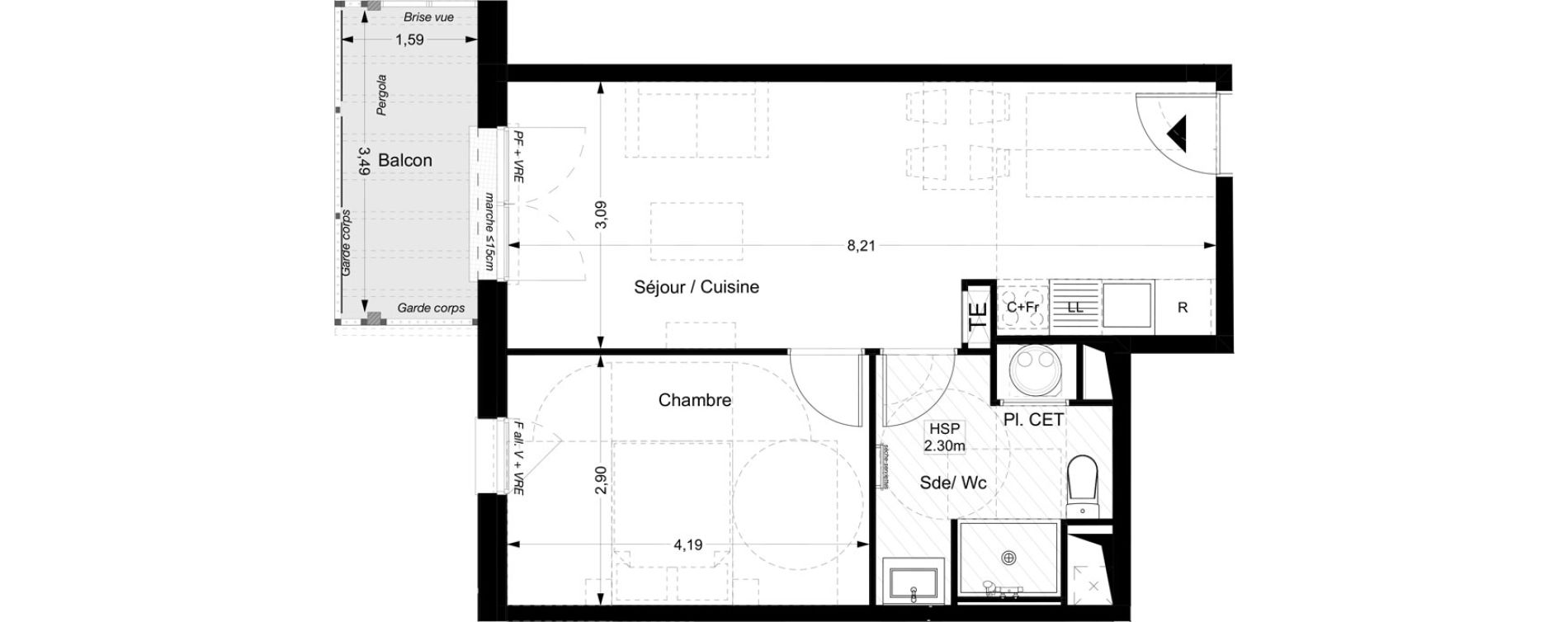 Appartement T2 de 44,60 m2 &agrave; La Teste-De-Buch Centre ville