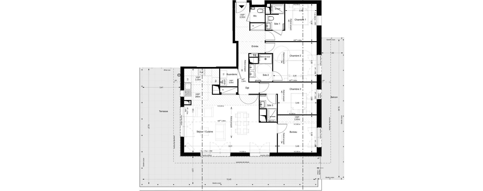 Appartement T5 de 126,40 m2 &agrave; La Teste-De-Buch Centre ville