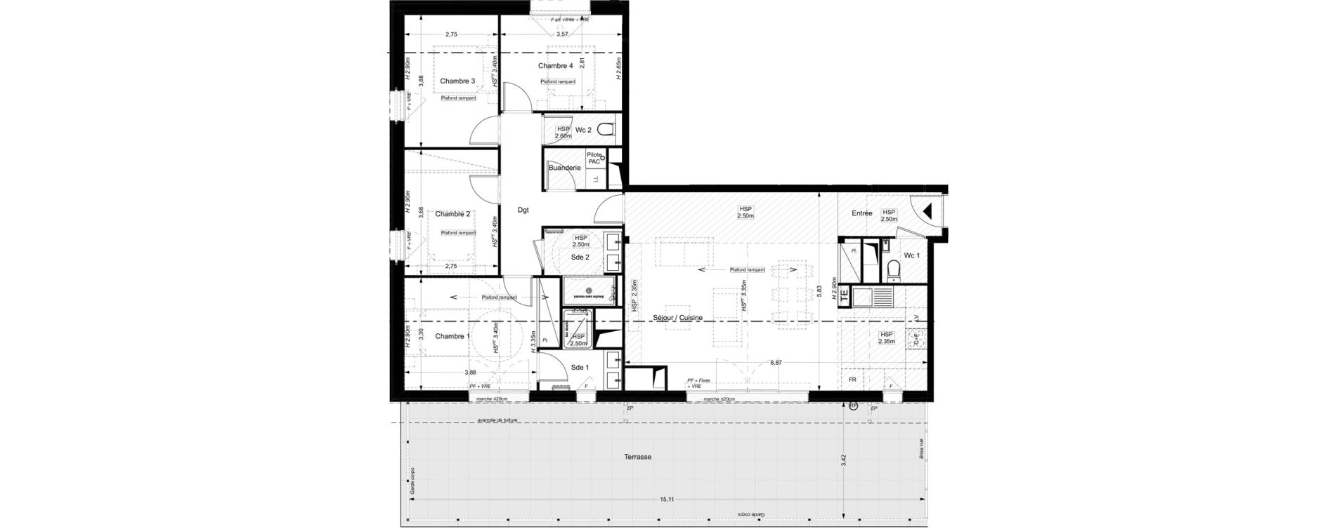 Appartement T5 de 118,10 m2 &agrave; La Teste-De-Buch Centre ville