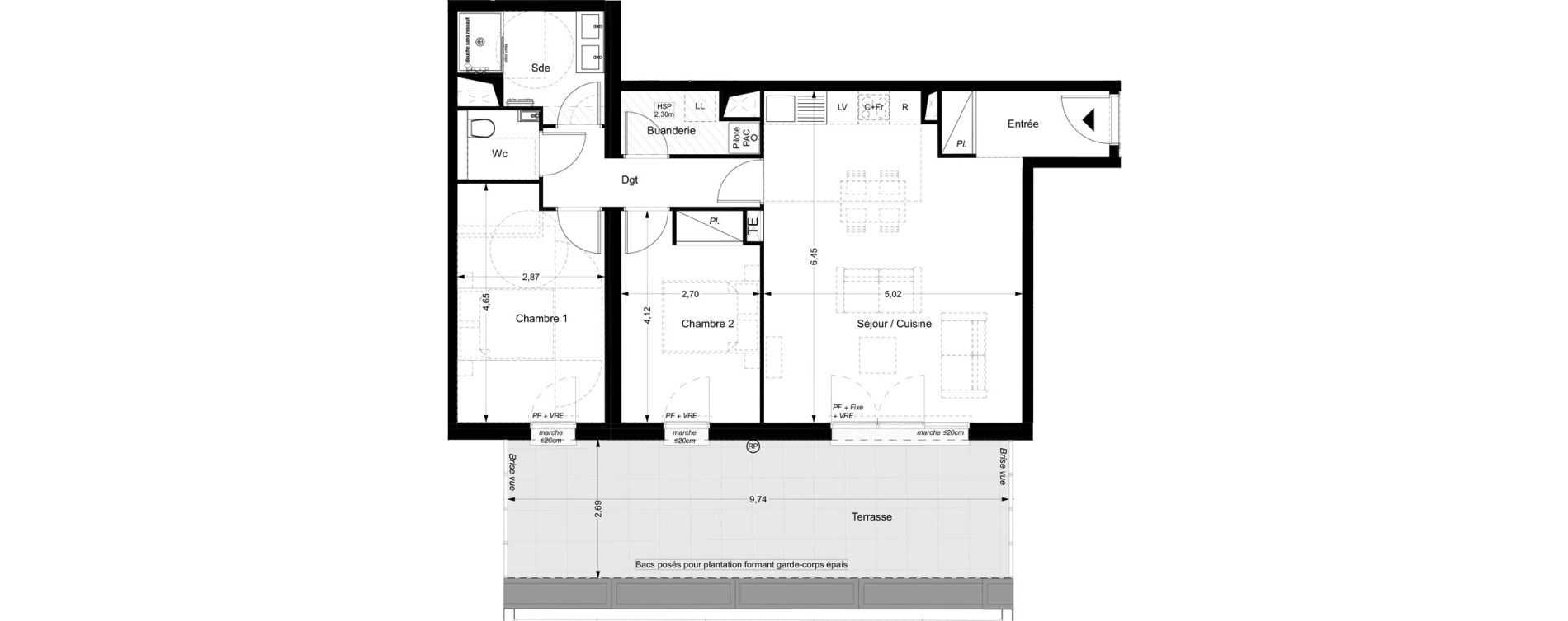 Appartement T3 de 74,40 m2 &agrave; La Teste-De-Buch Centre ville