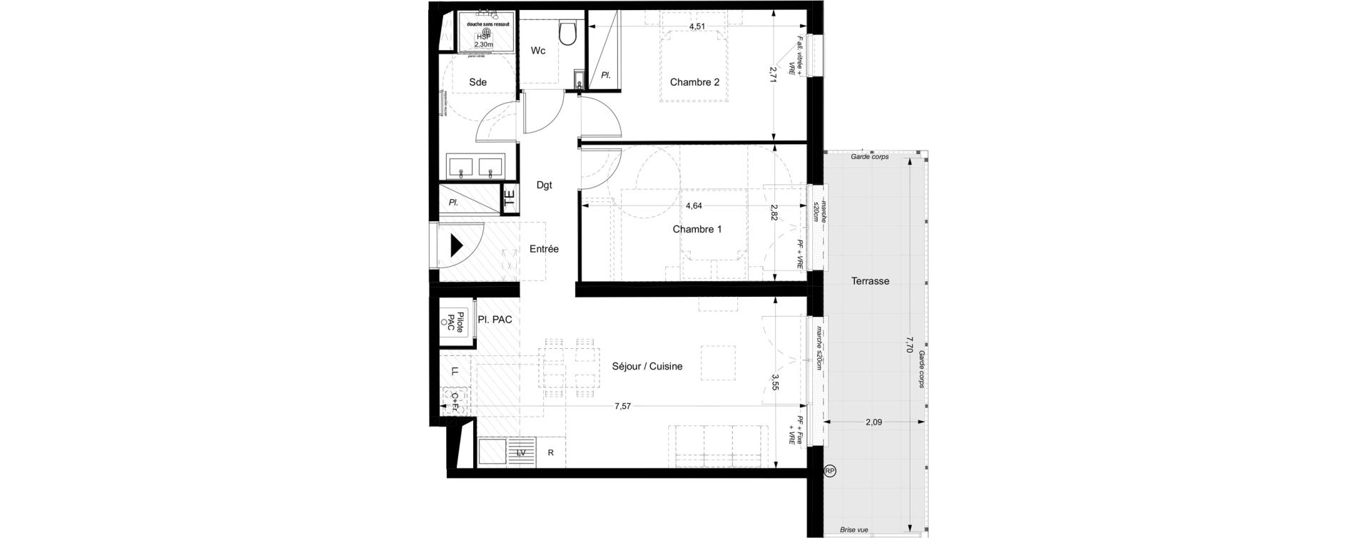 Appartement T3 de 68,10 m2 &agrave; La Teste-De-Buch Centre ville