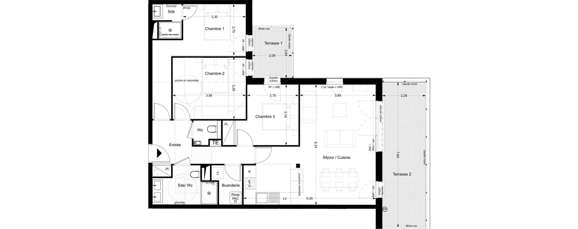 Appartement T4 de 93,10 m2 &agrave; La Teste-De-Buch Centre ville