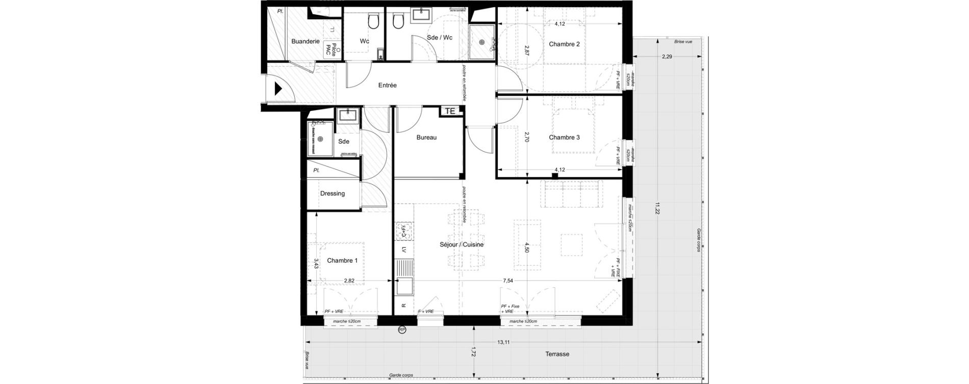 Appartement T5 de 107,70 m2 &agrave; La Teste-De-Buch Centre ville