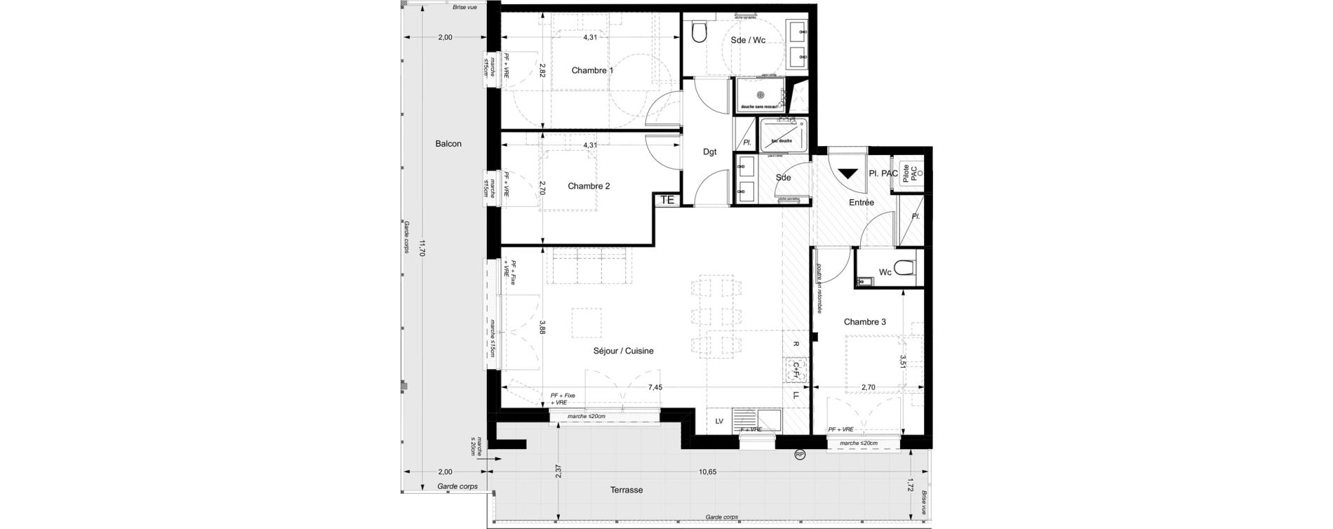 Appartement T4 de 89,50 m2 &agrave; La Teste-De-Buch Centre ville