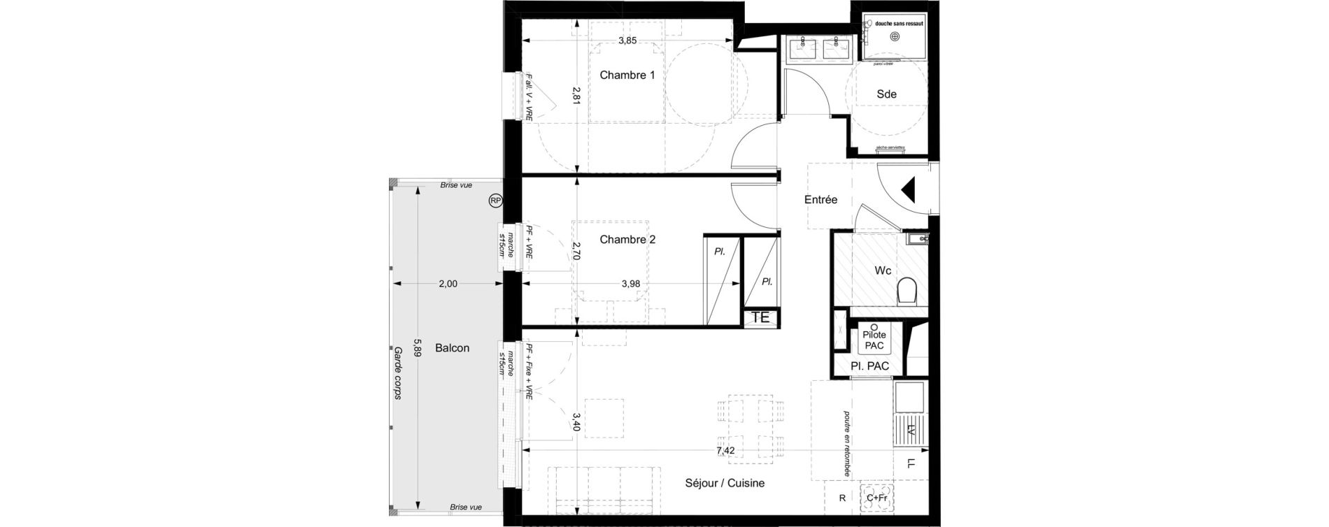 Appartement T3 de 64,80 m2 &agrave; La Teste-De-Buch Centre ville