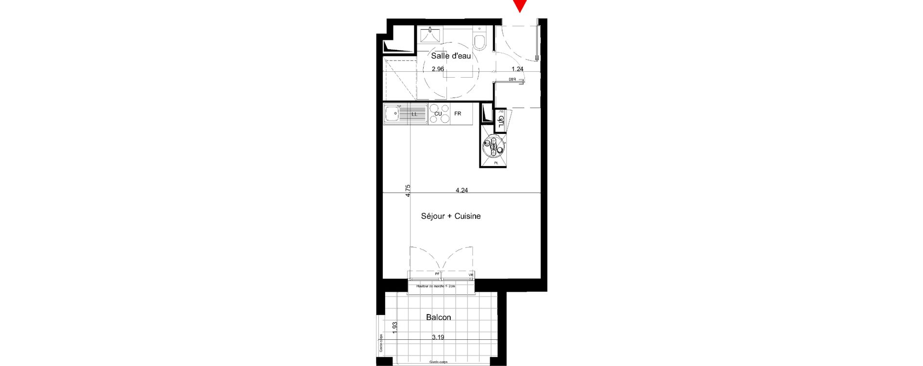 Appartement T1 de 27,00 m2 &agrave; La Teste-De-Buch Jean de graily