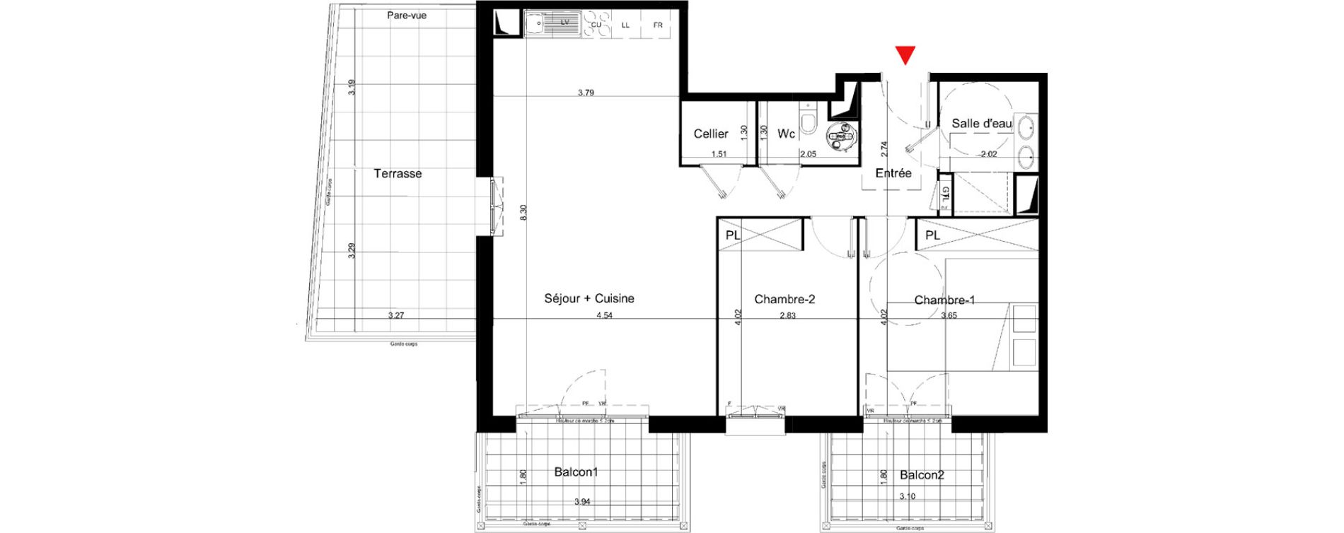 Appartement T3 de 77,45 m2 &agrave; La Teste-De-Buch Jean de graily