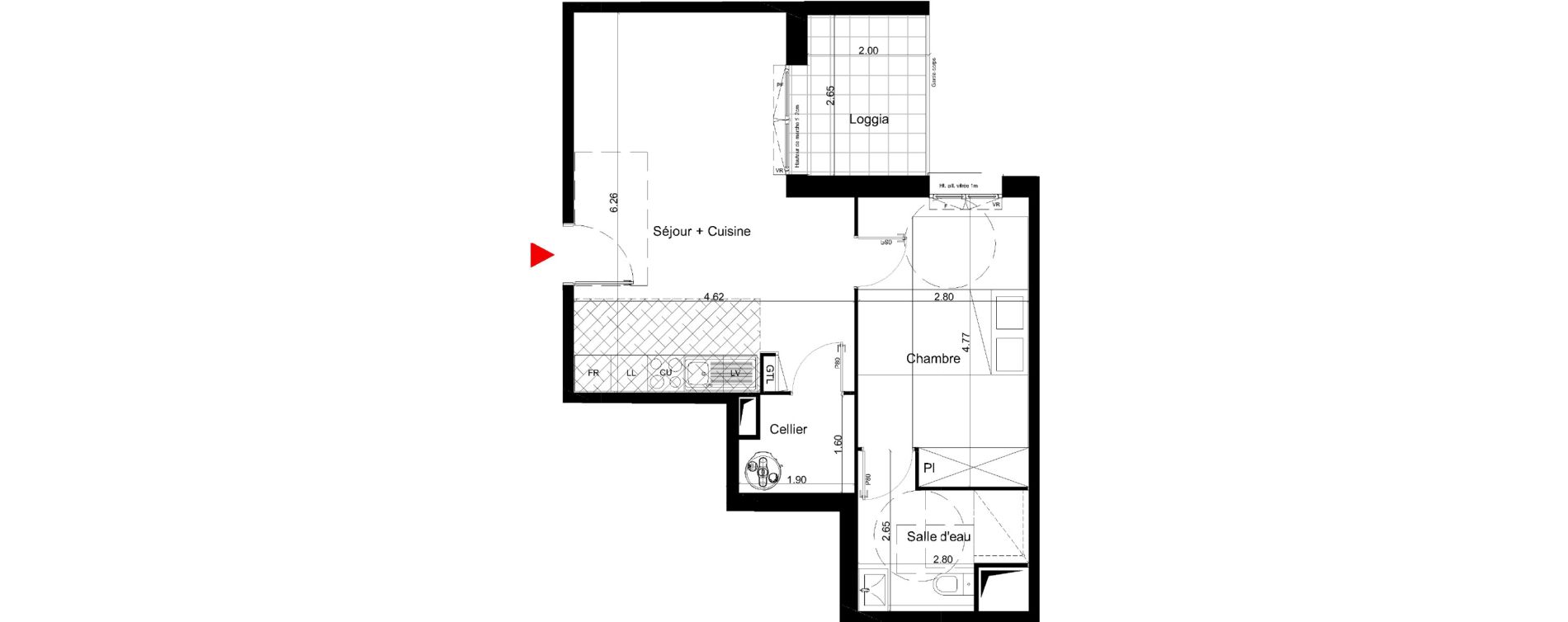 Appartement T2 de 46,60 m2 &agrave; La Teste-De-Buch Jean de graily