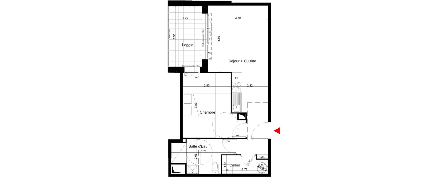 Appartement T2 de 42,80 m2 &agrave; La Teste-De-Buch Jean de graily