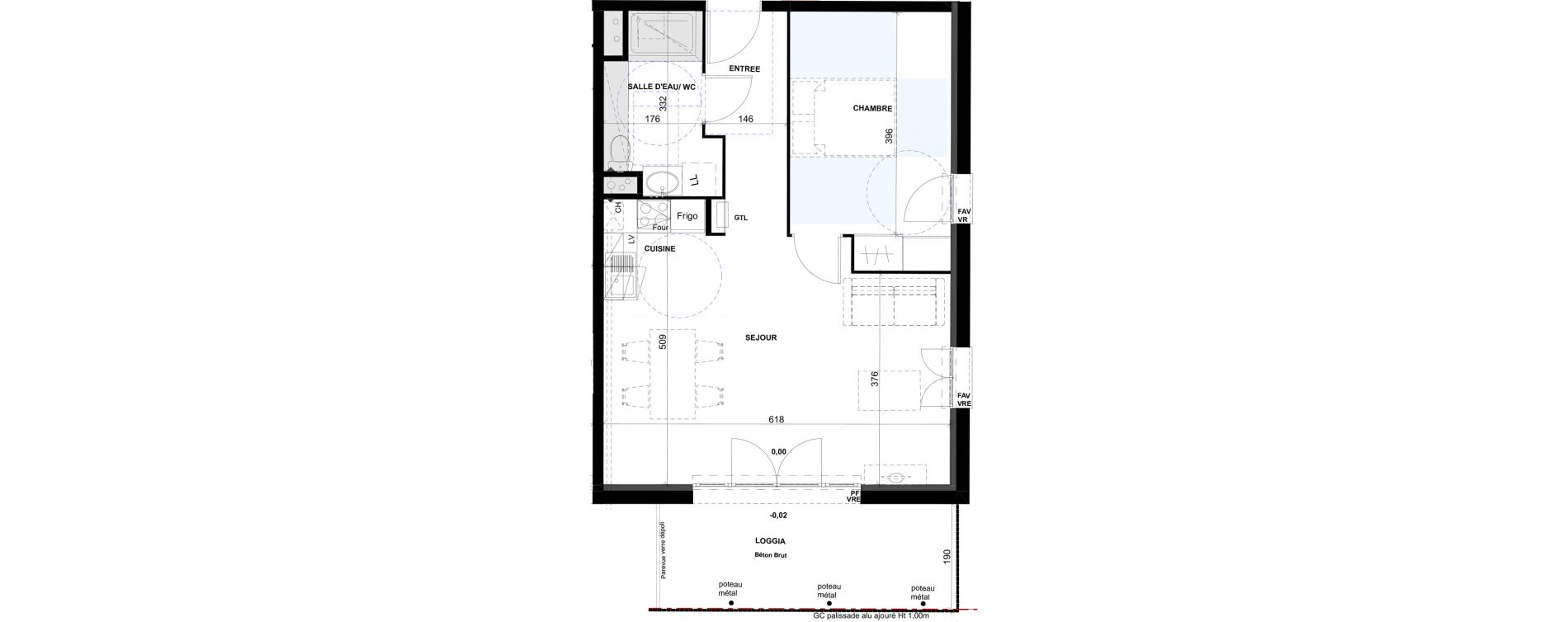 Appartement T2 de 50,65 m2 &agrave; La Teste-De-Buch Centre ville