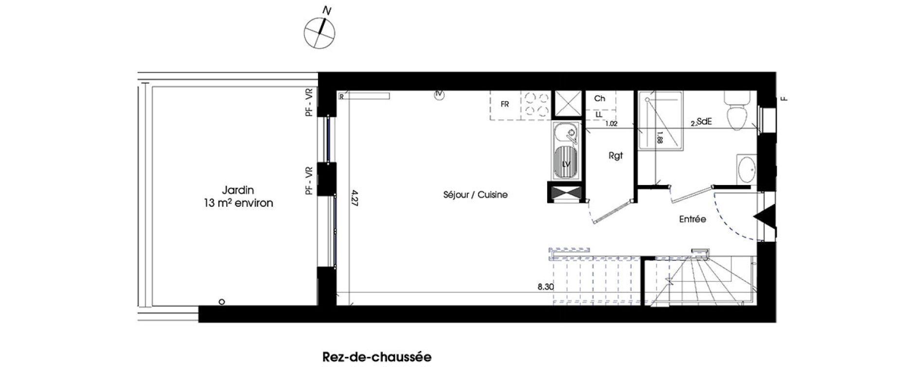 Duplex T3 de 61,66 m2 &agrave; La Teste-De-Buch La migreque