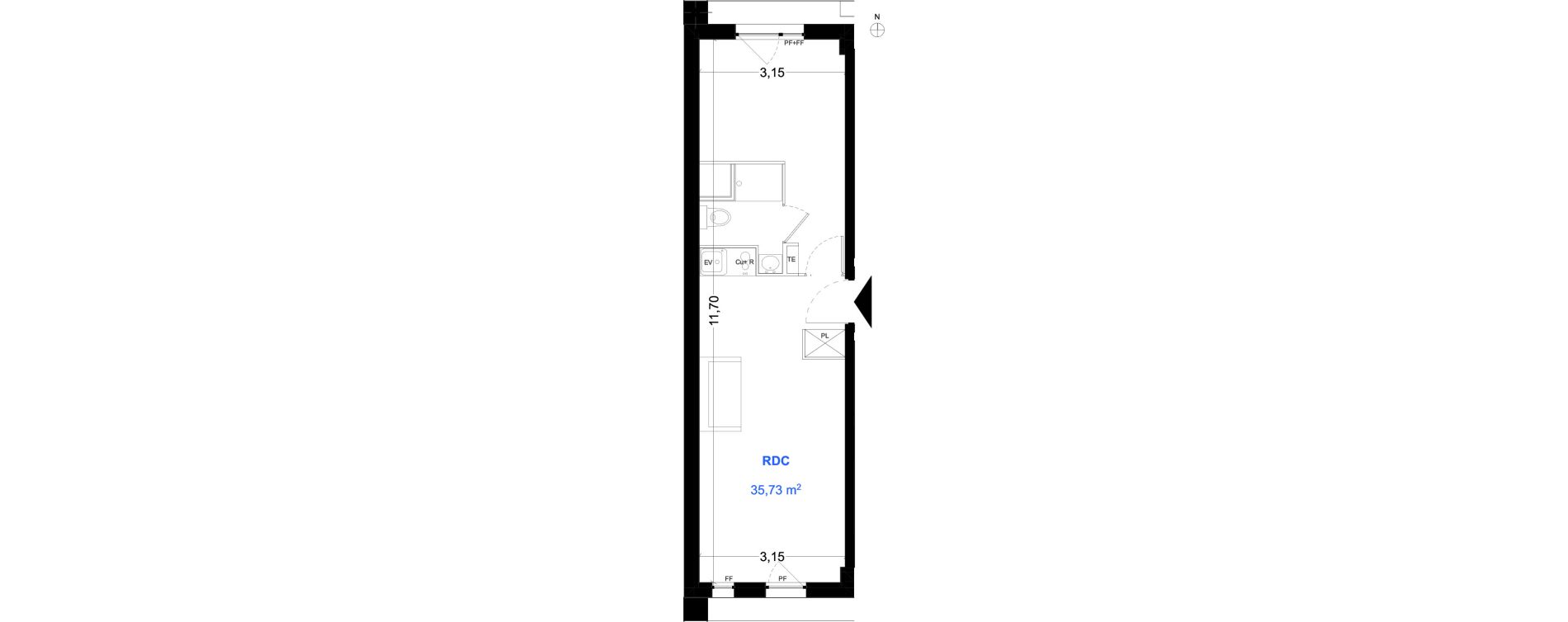 Appartement T2 de 35,73 m2 &agrave; La Teste-De-Buch Aiguillon - port