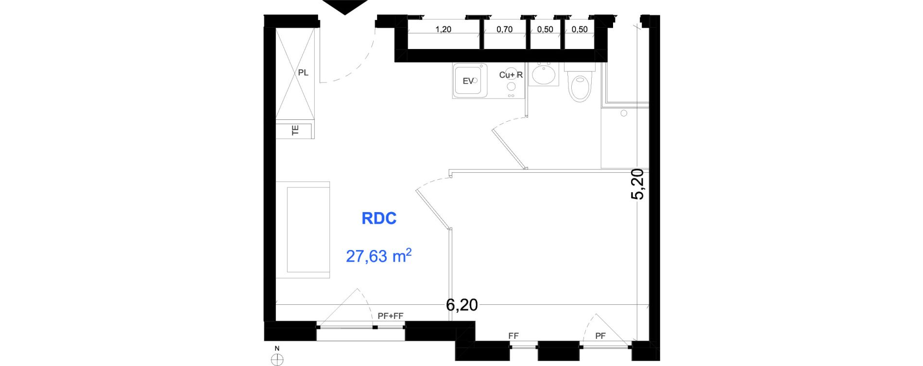 Appartement T2 de 27,63 m2 &agrave; La Teste-De-Buch Aiguillon - port