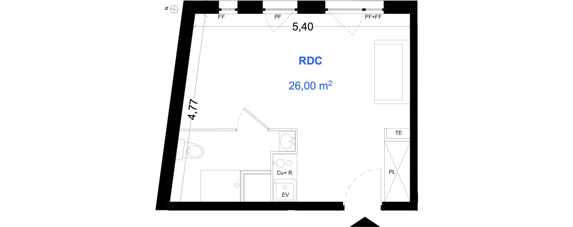 Appartement T1 de 26,00 m2 &agrave; La Teste-De-Buch Aiguillon - port