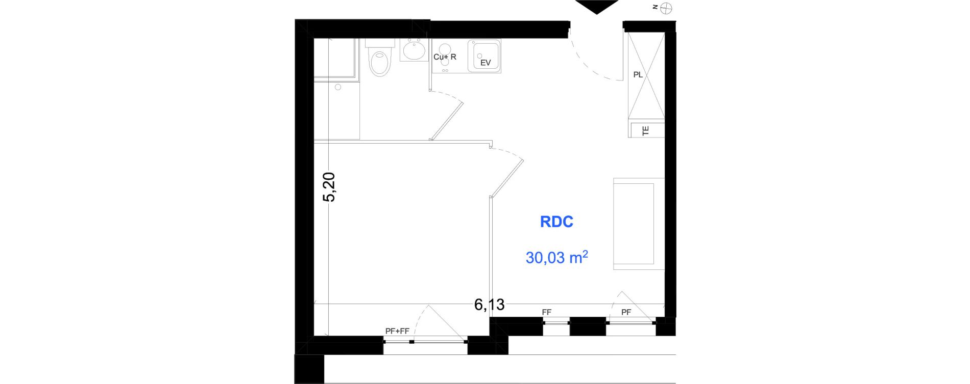 Appartement T2 de 30,03 m2 &agrave; La Teste-De-Buch Aiguillon - port
