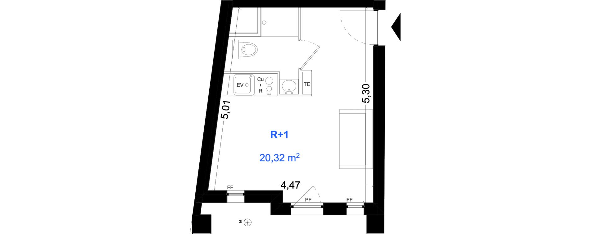 Appartement T1 de 20,32 m2 &agrave; La Teste-De-Buch Aiguillon - port