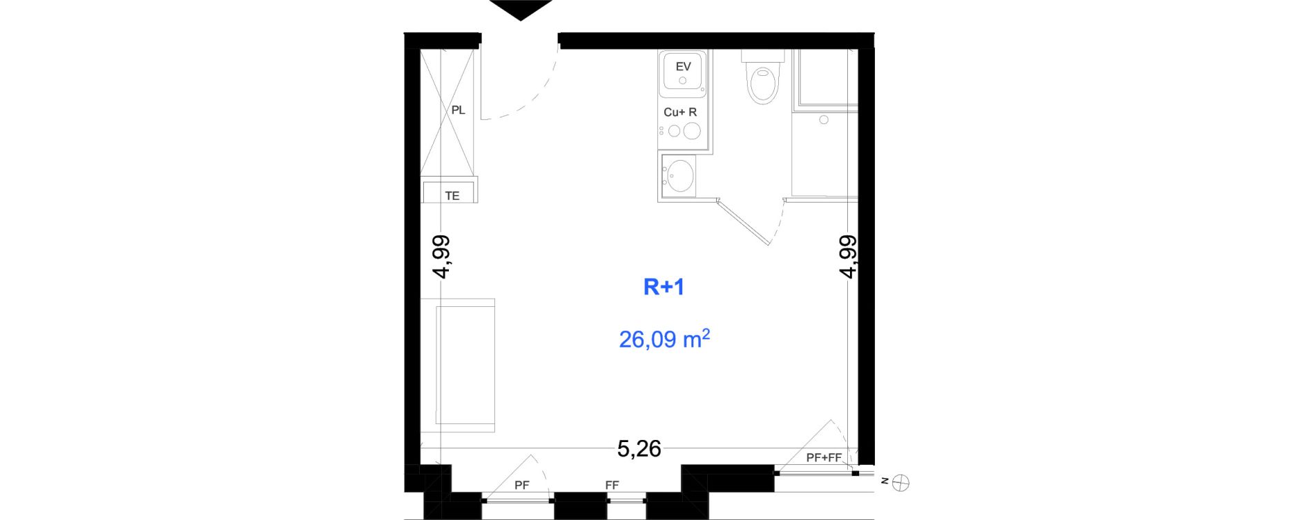 Appartement T1 de 26,09 m2 à La Teste-De-Buch Aiguillon - port