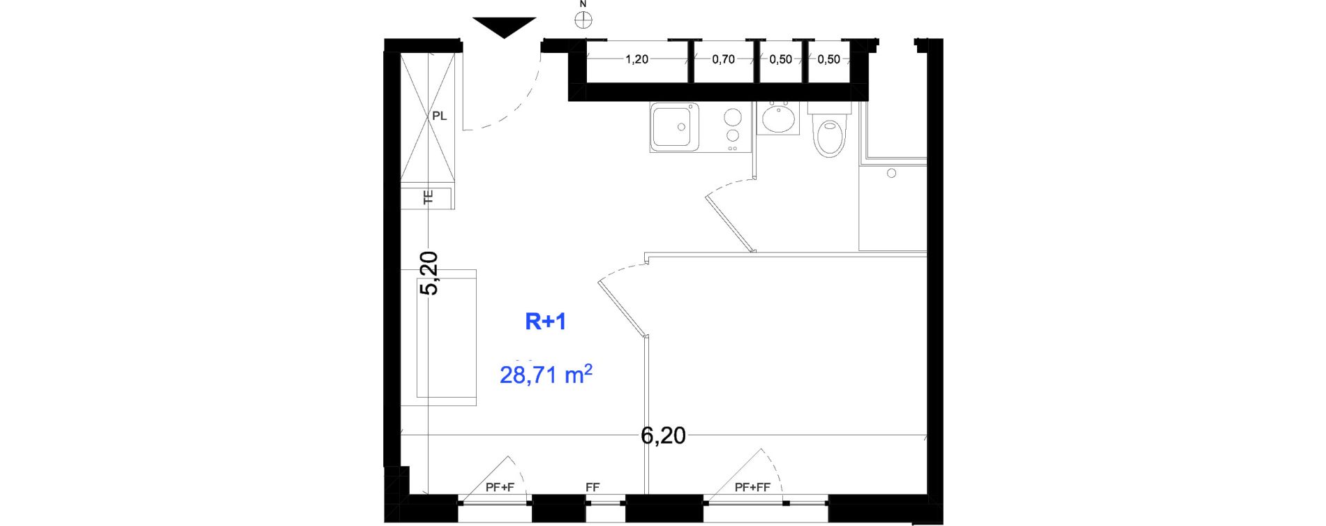 Appartement T2 de 28,71 m2 à La Teste-De-Buch Aiguillon - port