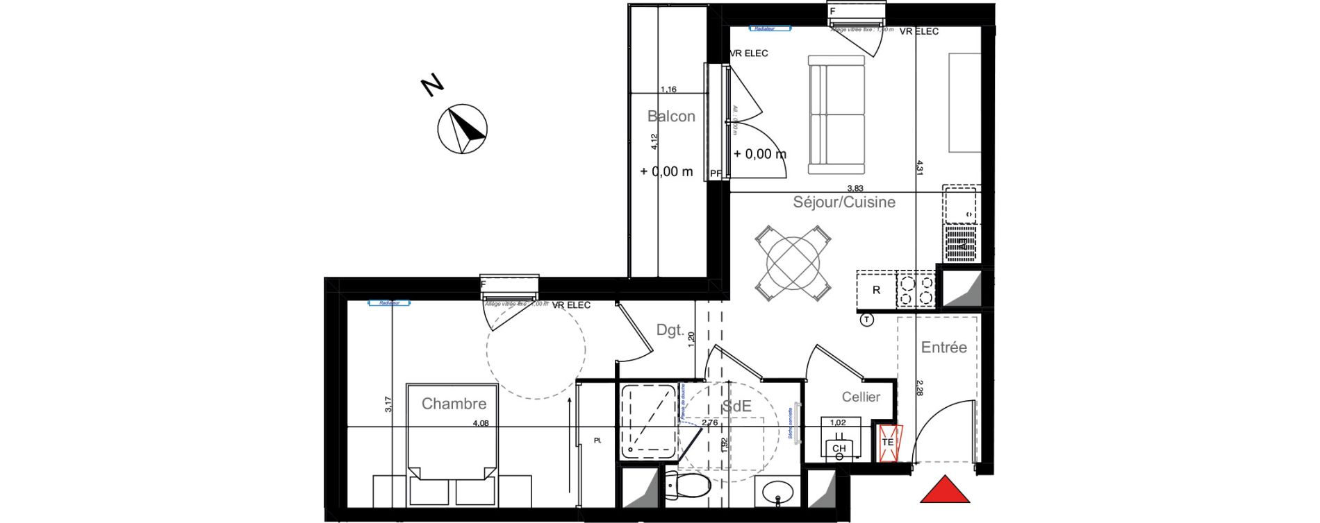 Appartement T2 de 42,94 m2 &agrave; La Teste-De-Buch Centre ville