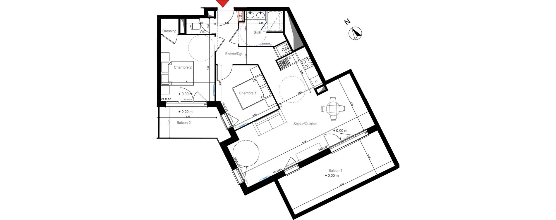 Appartement T3 de 68,60 m2 &agrave; La Teste-De-Buch Centre ville