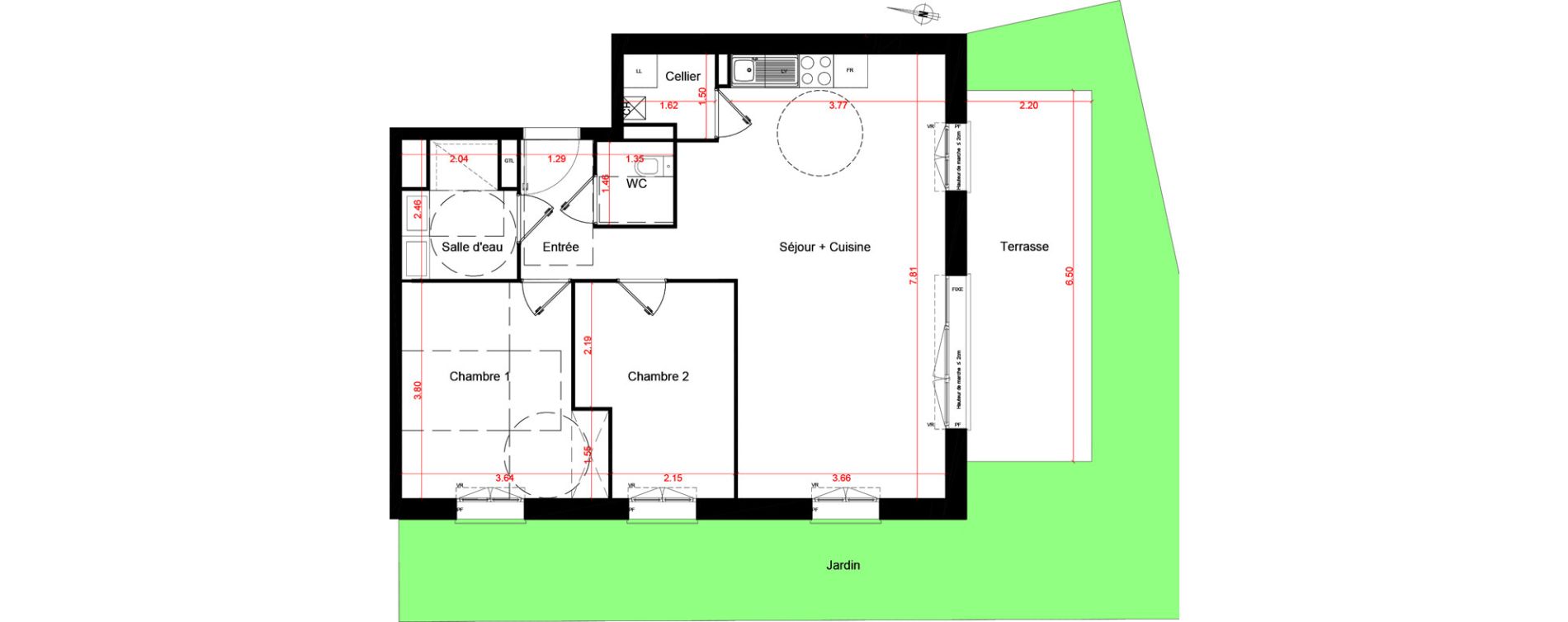 Appartement T3 de 66,25 m2 &agrave; La Teste-De-Buch Jean de graily