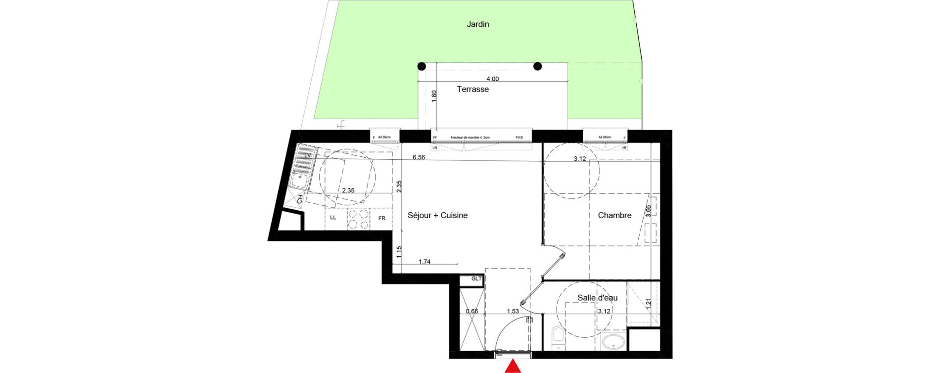 Appartement T2 de 40,65 m2 à La Teste-De-Buch Jean de graily