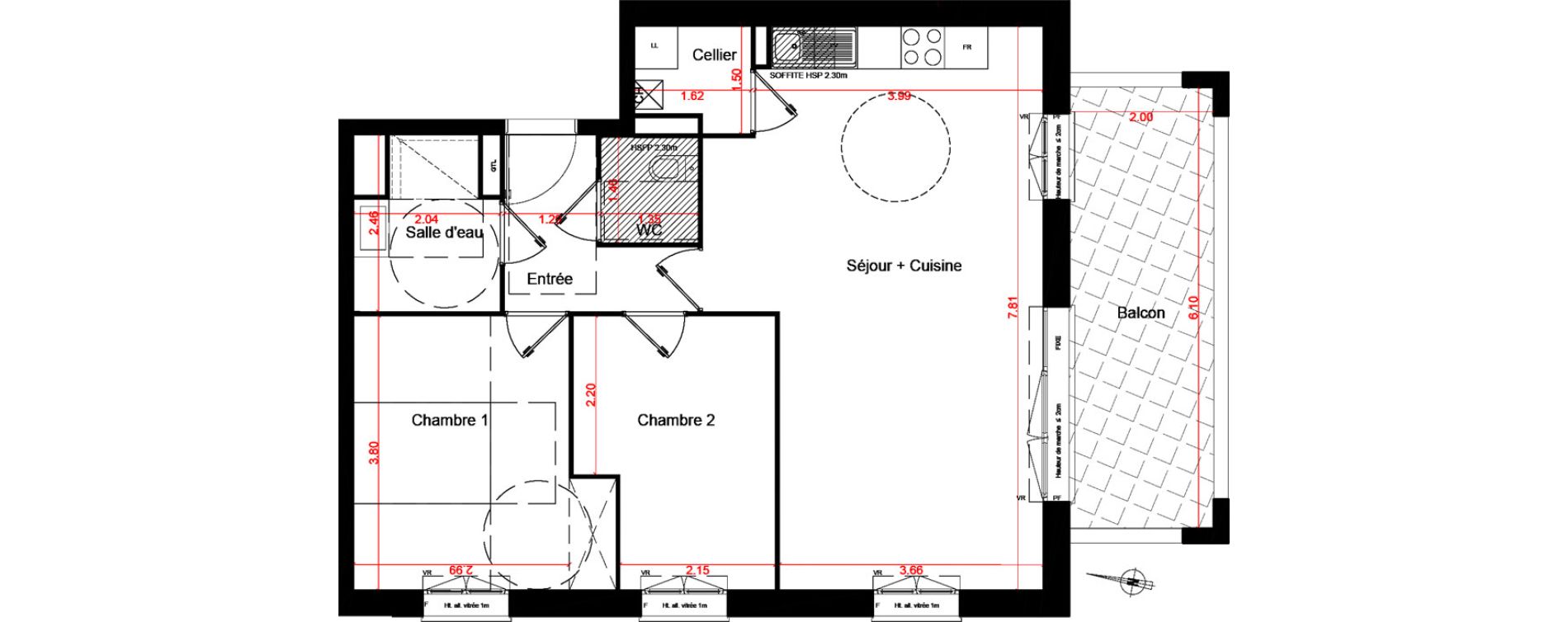 Appartement T3 de 66,25 m2 &agrave; La Teste-De-Buch Jean de graily