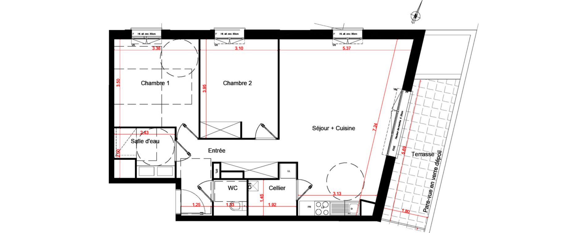 Appartement T3 de 71,35 m2 &agrave; La Teste-De-Buch Jean de graily