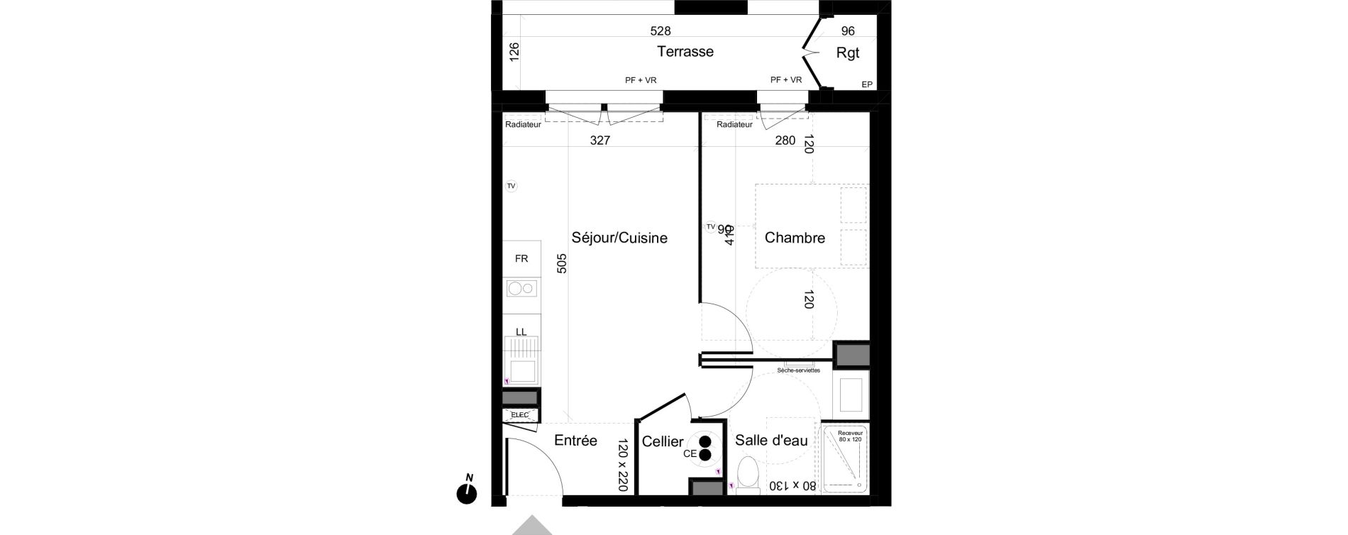 Appartement T2 de 37,49 m2 &agrave; Lacanau Ocean
