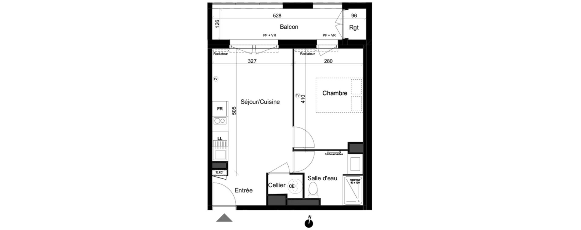 Appartement T2 de 36,90 m2 &agrave; Lacanau Ocean