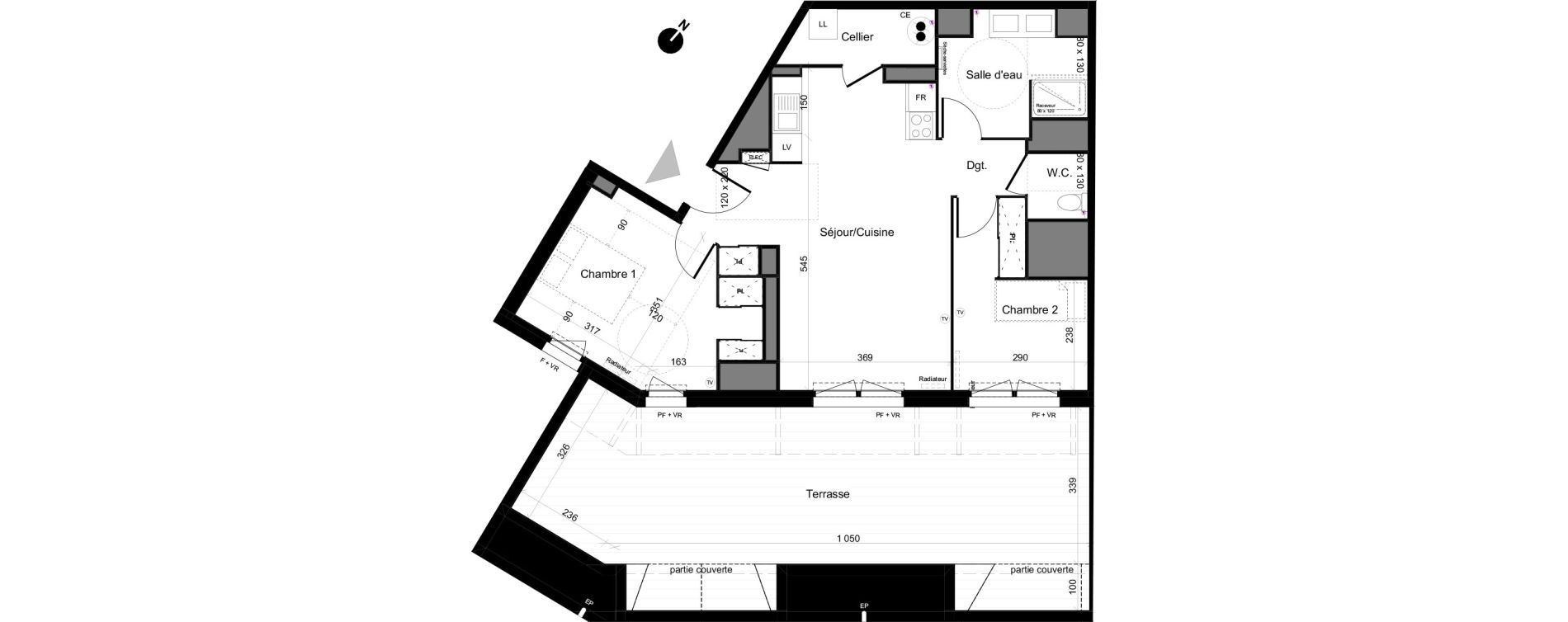 Appartement T3 de 68,03 m2 &agrave; Lacanau Ocean