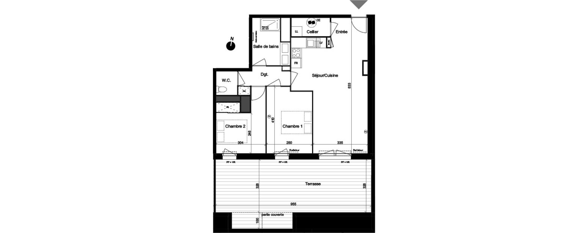 Appartement T3 de 66,09 m2 &agrave; Lacanau Ocean