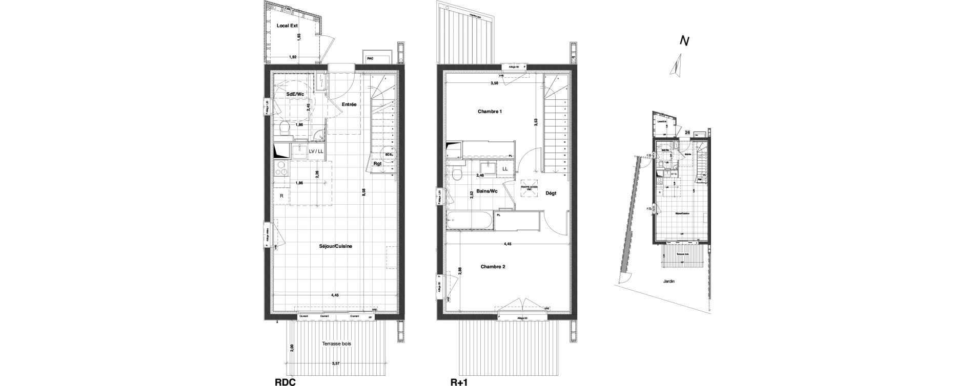 Villa T3 de 68,33 m2 &agrave; Lacanau Ocean