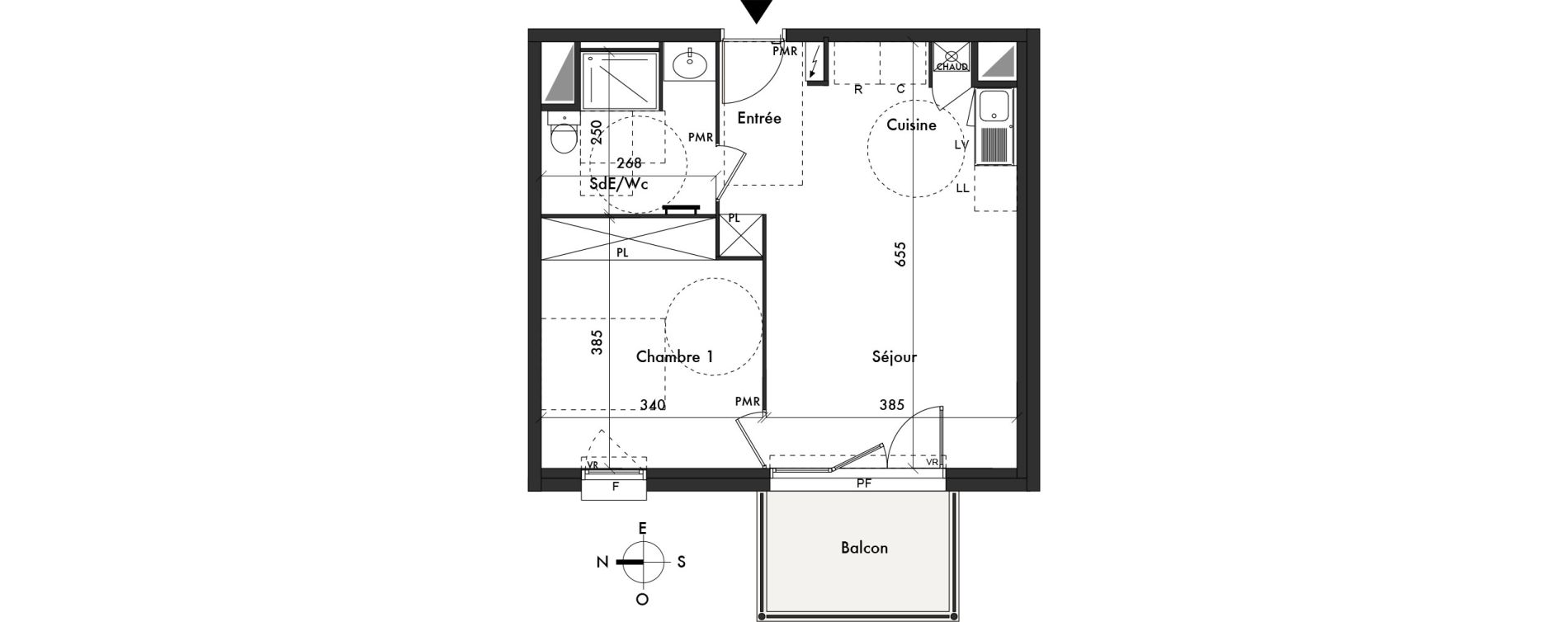 Appartement T2 de 45,67 m2 au Bouscat La garenne - baudin