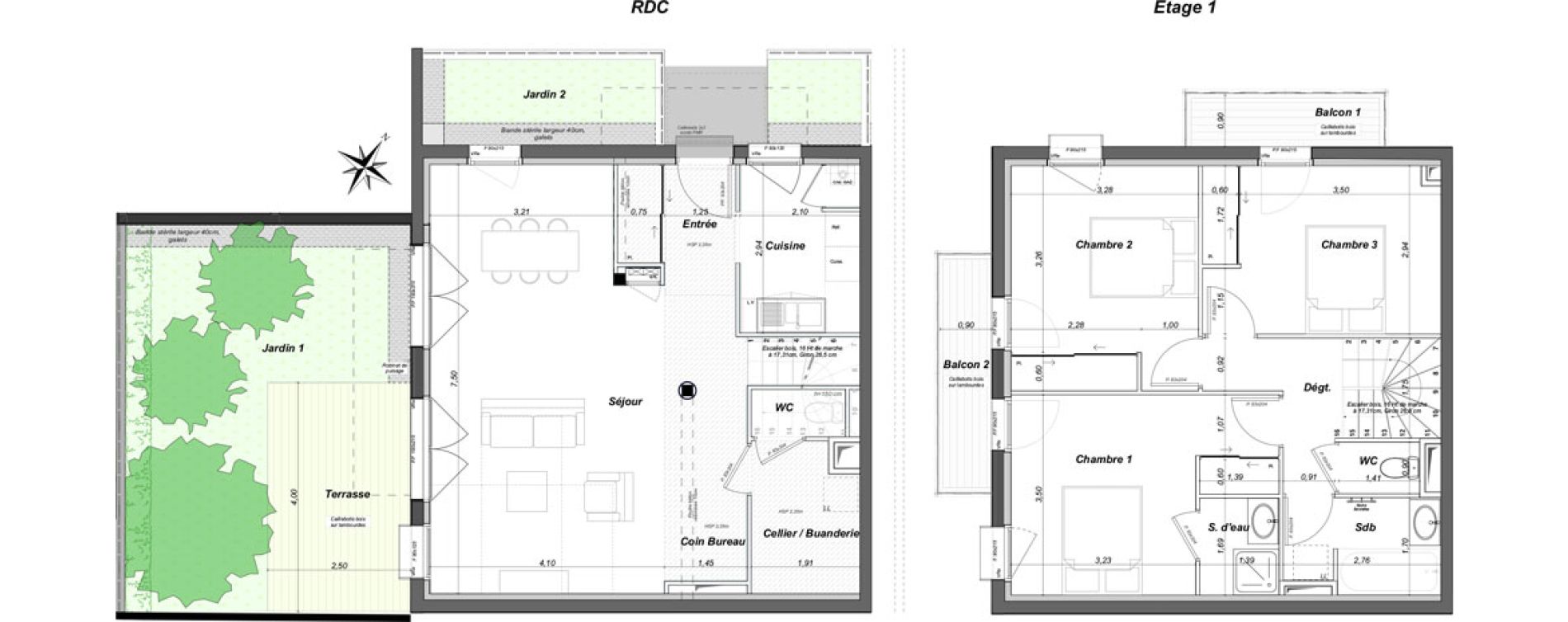 Maison T4 de 102,76 m2 au Bouscat Centre - ermitage