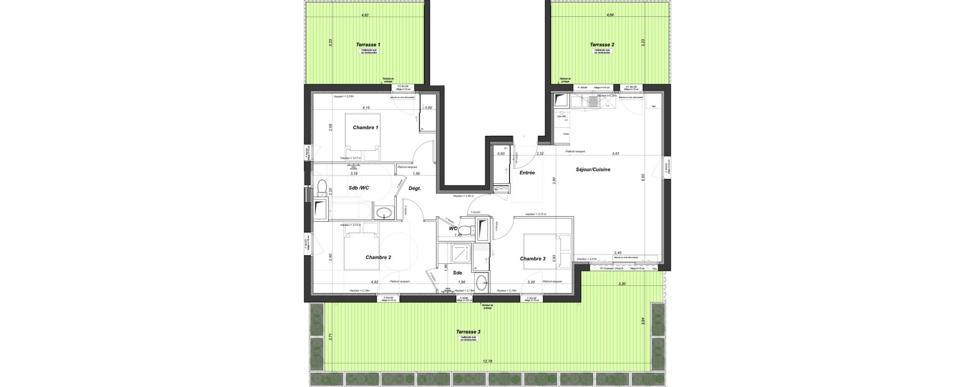 Appartement T4 de 85,19 m2 au Bouscat Centre - ermitage