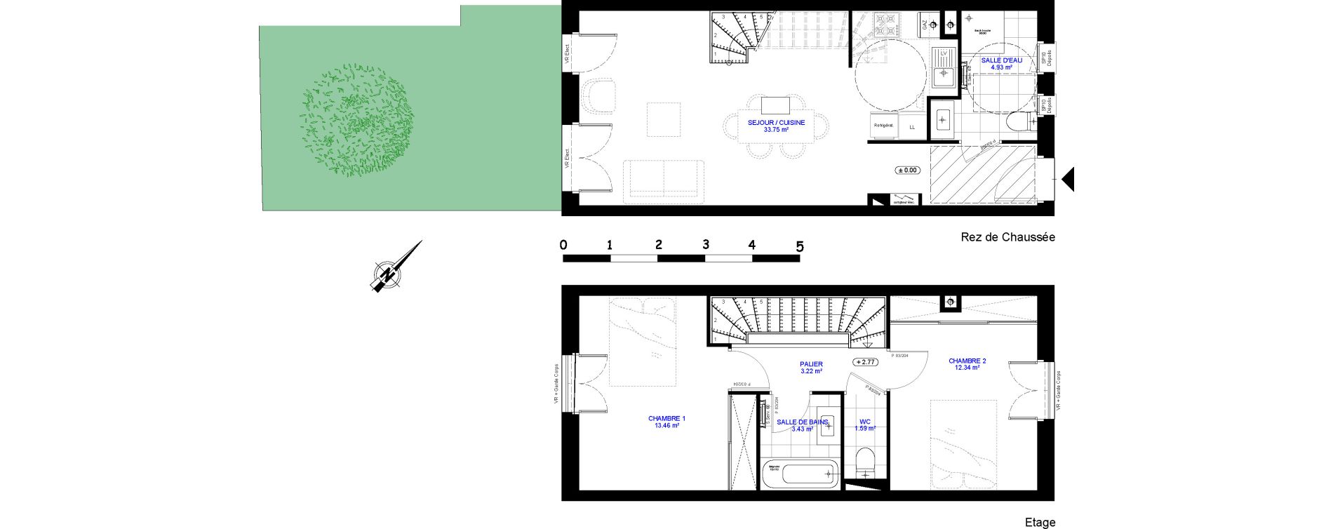 Maison T3 de 72,72 m2 au Bouscat Centre - ermitage