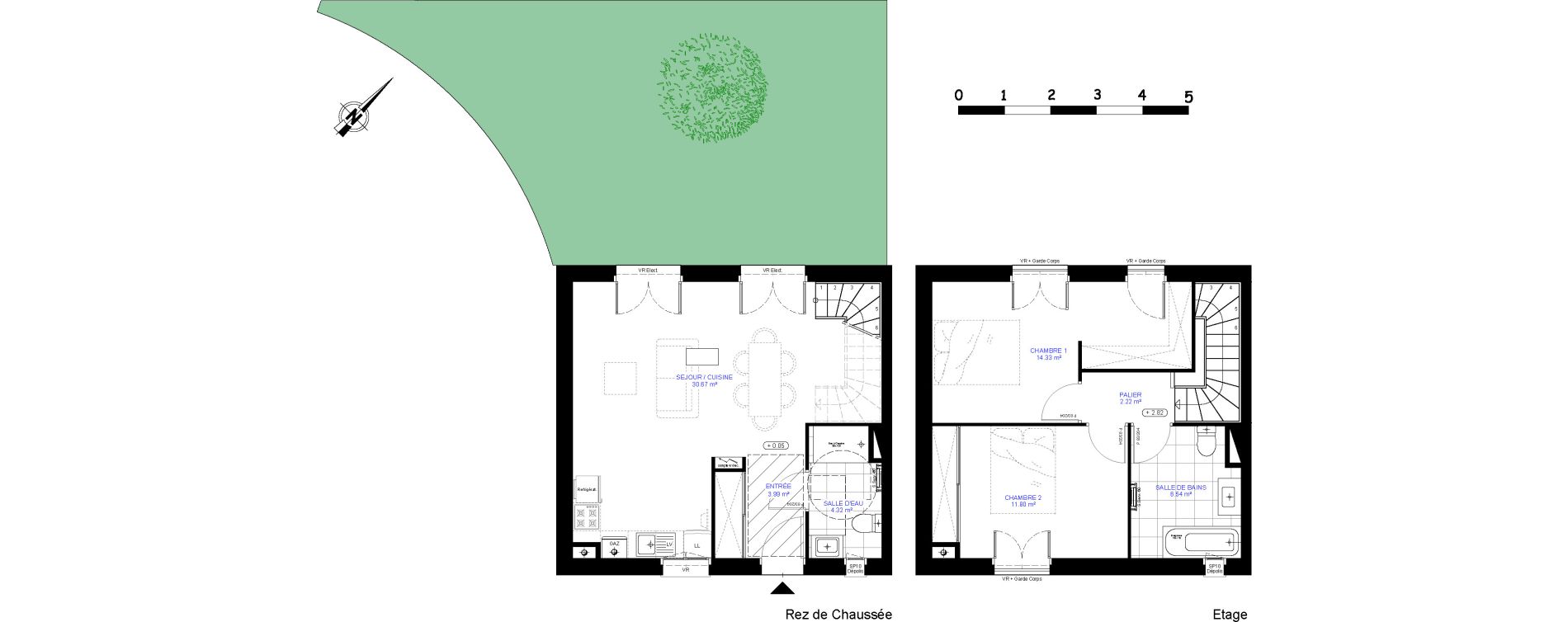 Maison T3 de 73,87 m2 au Bouscat Centre - ermitage