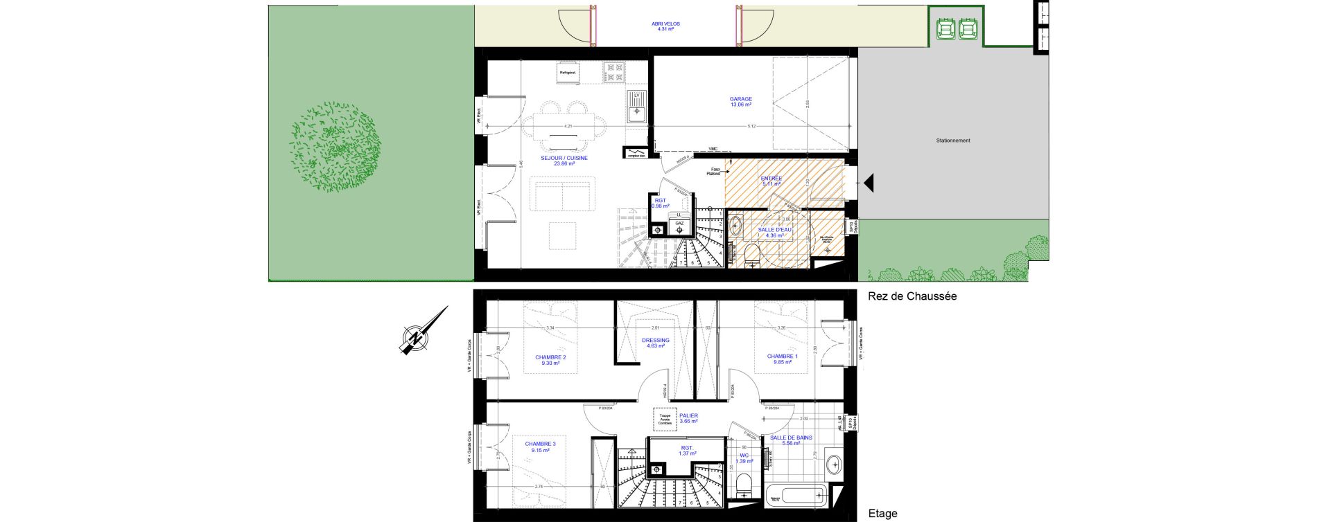 Maison T4 de 79,00 m2 au Bouscat Centre - ermitage