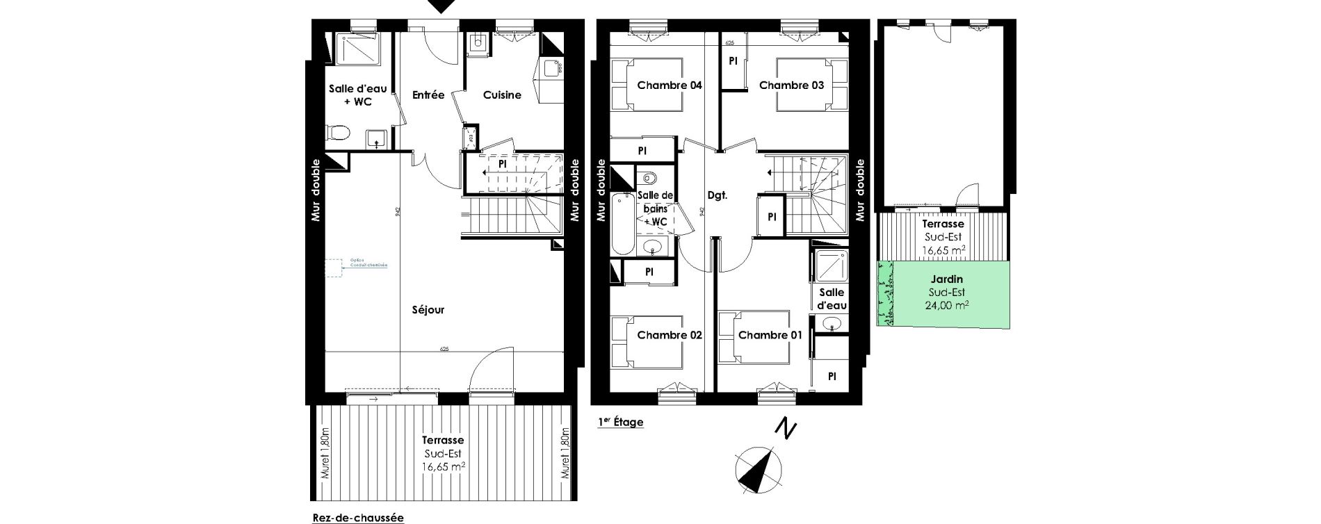 Maison T5 de 104,30 m2 au Bouscat Centre - ermitage