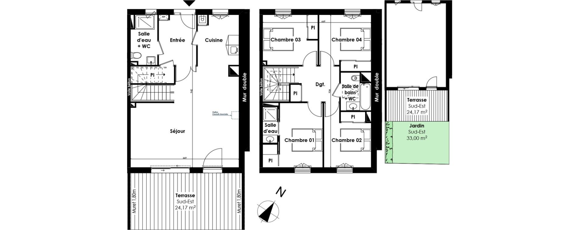 Maison T5 de 112,87 m2 au Bouscat Centre - ermitage